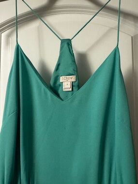 J. Crew Teal Spaghetti Strap V-Neck Camisole